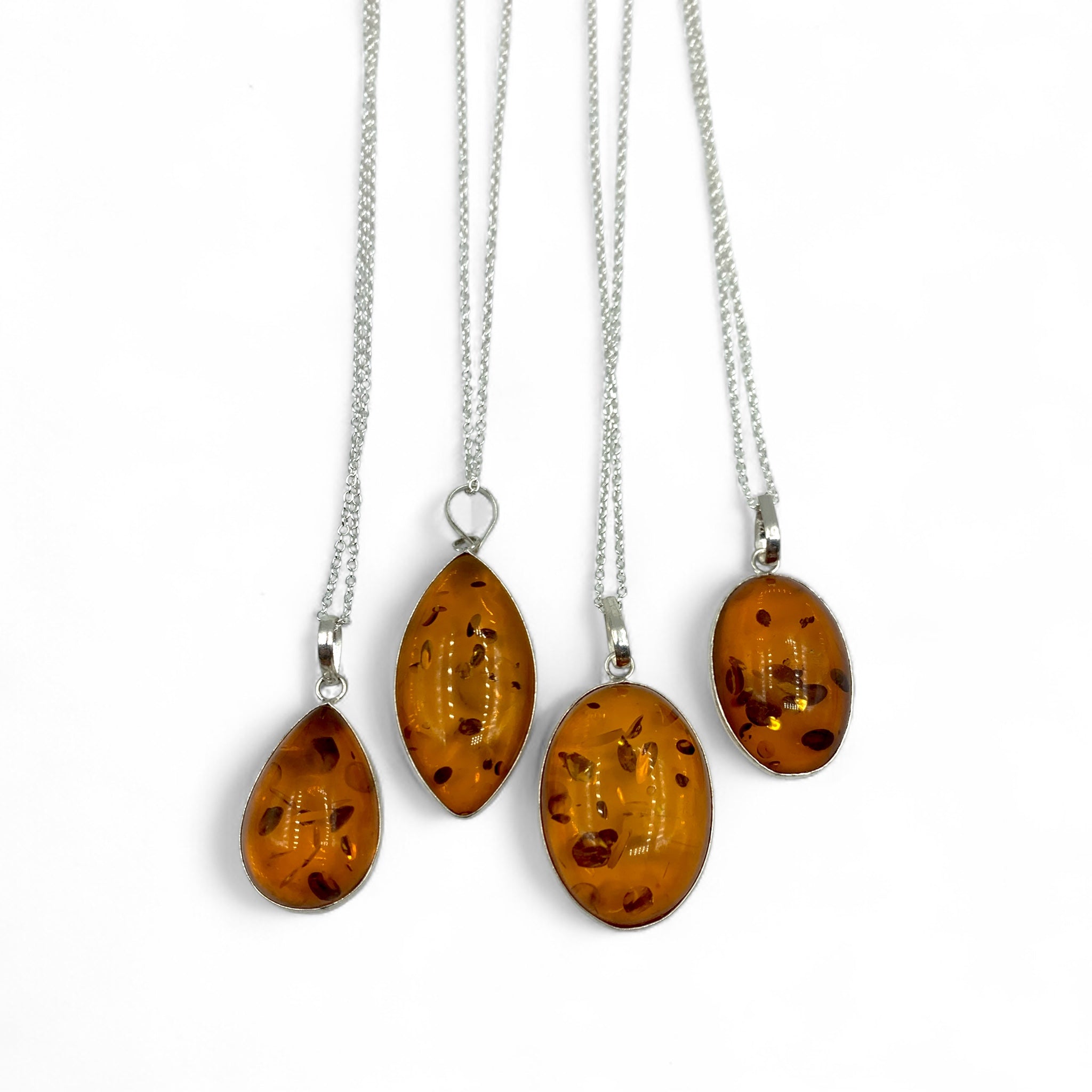 Necklace - Amber Assorted Shapes $25